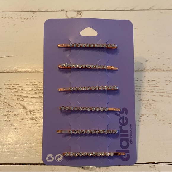 Claire’s Hair Barrettes - set of 6 - Picture 2 of 2